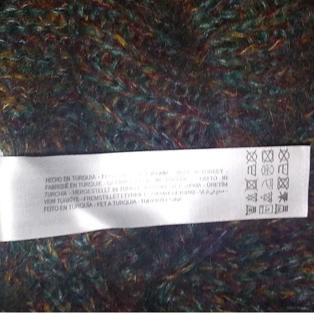 Zara Multicolor Cowl Neck Sweater with Ruffle Detailing - Picture 5 of 5